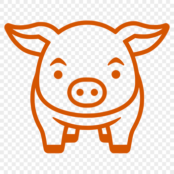 Beautiful Piglet SVG, PNG, PDF And DXF Files