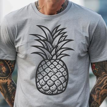 A stylized vector illustration of a pineapple.