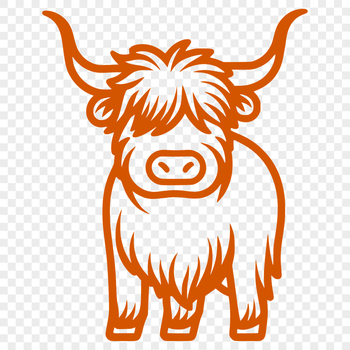 A simple illustration of a full-body cow with clean lines, suitable for vector graphics.