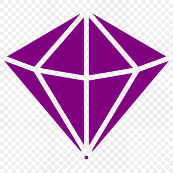 A geometric shape with sharp corners, this vector design features a stylized diamond.