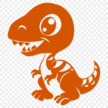 Illustration of a prehistoric baby dinosaur in full body pose, suitable for vector design projects.