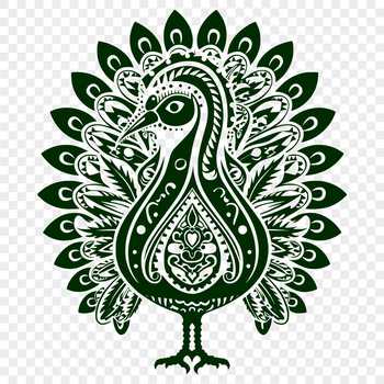 A detailed illustration of a turkey in full body, suitable for various designs.