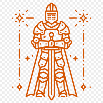 Unique Knight Vector Drawing