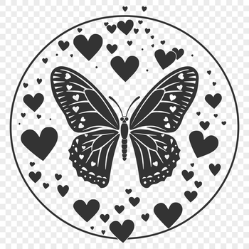 A colorful butterfly with full body illustration, suitable for clip art and vector design.