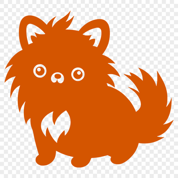 Artistic Pomeranian Clipart