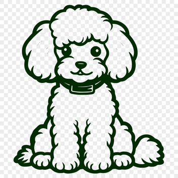 Unique Sitting Poodle Template