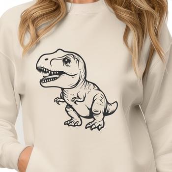 A vector design of a dinosaur figure with intricate details and textures.