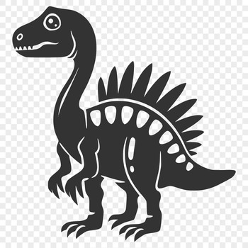 A prehistoric dinosaur depicted in full body, suitable for vector art designs.