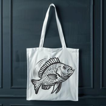 An SVG image featuring the complete anatomy of a crappie, suitable for graphic design use.