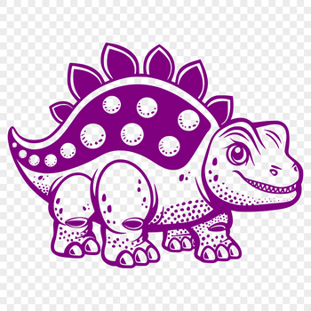 A detailed illustration of a prehistoric dinosaur in full body view.