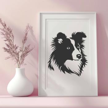 Artistic Shetland Sheepdog Printable Image