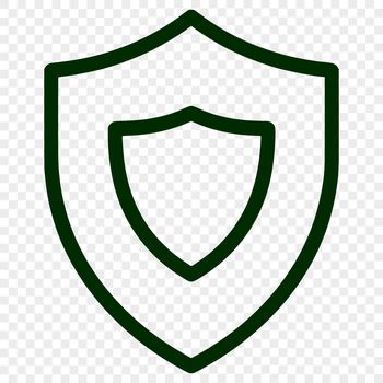 A metallic shield with a decorative border, designed as a vector graphic.