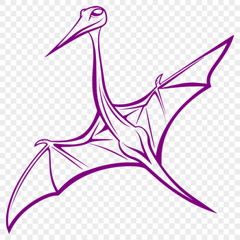 A detailed illustration of a prehistoric Pteranodon in full body pose.