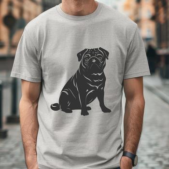 Creative Sitting Pug Stencil