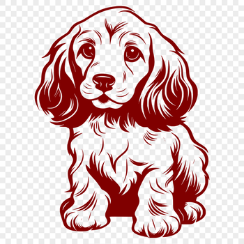 Cute Puppy Vector Craft File