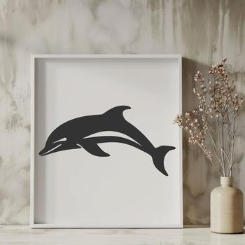 High-quality illustration of a full-body dolphin, ideal for vector art designs.