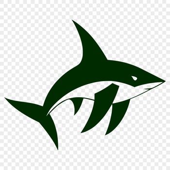 A detailed illustration of a shark in vector format.