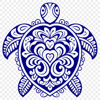 Full-body illustration of a sea turtle in vector format.