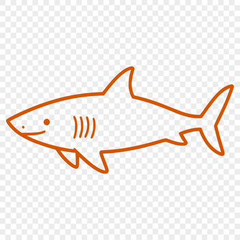 A detailed illustration of a shark in various sea environments.