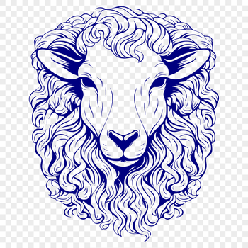 Artistic Sheep Digital Artwork