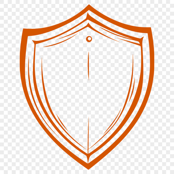Vector illustration of a shield, suitable for cutting machines like Cricut or laser cutters.