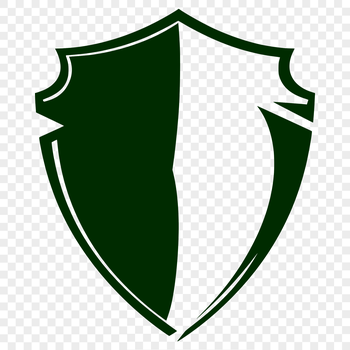 A digital shield graphic in vector format, suitable for cutting machines or laser cutters.