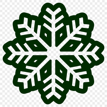 Delicate snowflake design with intricate patterns and symmetrical shape.