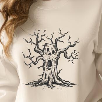 Spooky Tree In SVG File Format