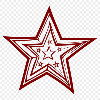 A stylized star icon designed as vector art, suitable for cutting machines and stencils.