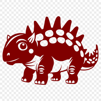 A detailed illustration of a baby dinosaur in a full-body pose, suitable for clip art and vector design.