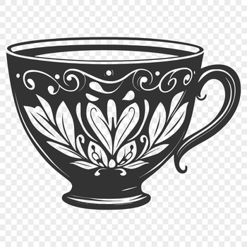 A simple vector illustration of a cup, suitable for graphic design and digital crafting.