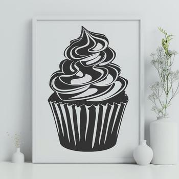 Free Unique Cupcake Vector Drawing