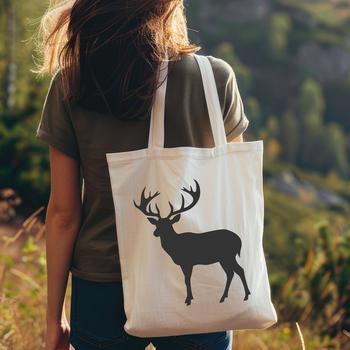 A high-resolution silhouette of an animal deer in vector format.
