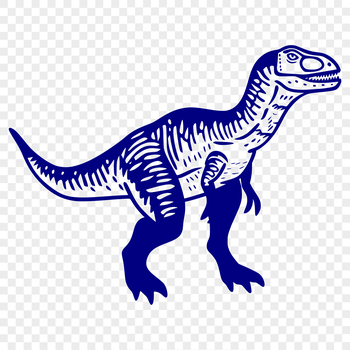 A high-resolution, scalable illustration of a prehistoric dino in full body pose.