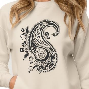 A decorative floral pattern featuring a classic paisley design in high-resolution vector format.