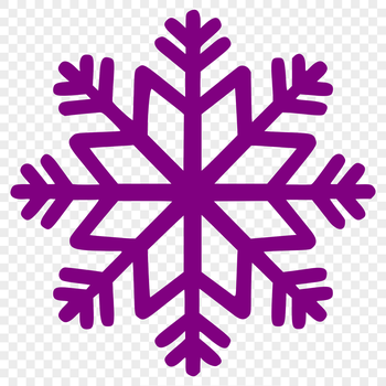 A delicate snowflake design featuring intricate patterns and lines, suitable for winter or Christmas projects.