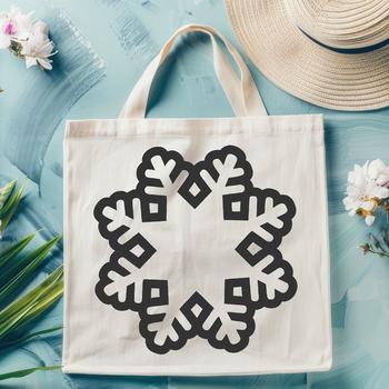 A delicate snowflake design created as a vector graphic, suitable for various digital applications.
