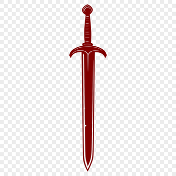 A high-quality SVG illustration of a sword, suitable for cutting machines like Cricut or laser cutters.