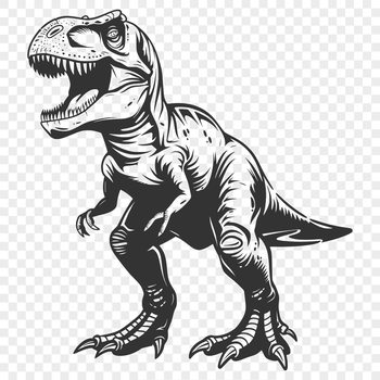 A detailed illustration of a T Rex dinosaur in full body form.