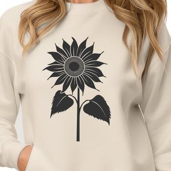 A high-quality illustration of a sunflower, suitable for use in digital designs and craft projects.