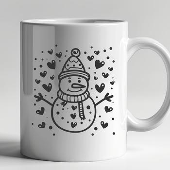 Artistic Snowman In SVG & PNG