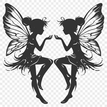 Vector illustration of a mythical fairy from a traditional fairy tale setting.