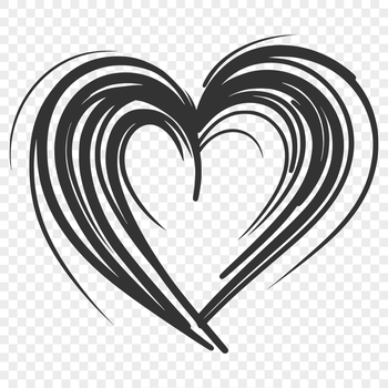 A detailed, ornate heart shape, suitable for various designs and projects.