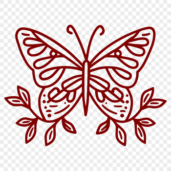 A detailed illustration of a colorful butterfly in mid-flight, suitable for gardening and crafts.