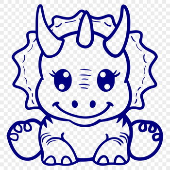 Free Unique Triceratops Vector Art