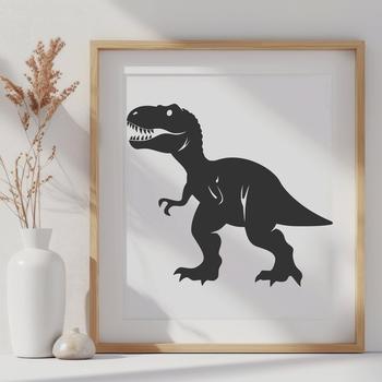 An SVG illustration of a large carnivorous dinosaur from the Cretaceous period.