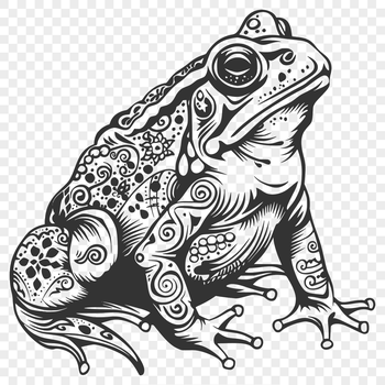 A detailed illustration of a toad's full body, suitable for vector design and commercial use.