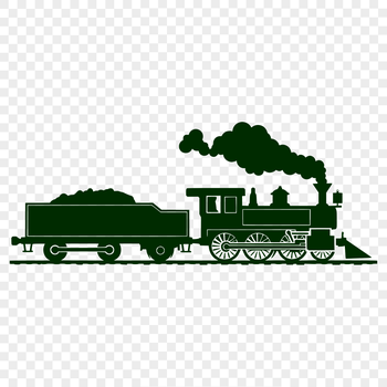 A train icon designed as vector art for various digital applications including website design and print media.