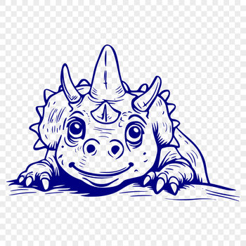 Stunning Triceratops Clipart