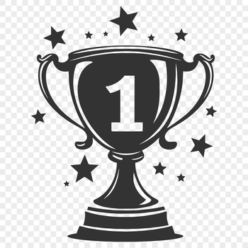A digital illustration of a sport trophy, suitable for vector art and cutting machine designs.